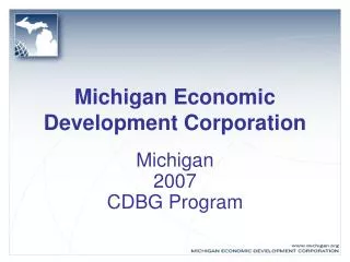 Michigan Economic Development Corporation