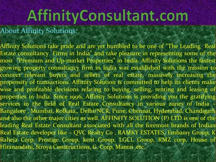 affinityconsultant com