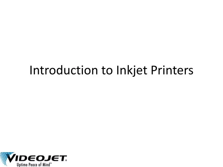 introduction to inkjet printers