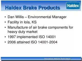 haldex brake products