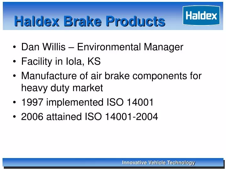 haldex brake products