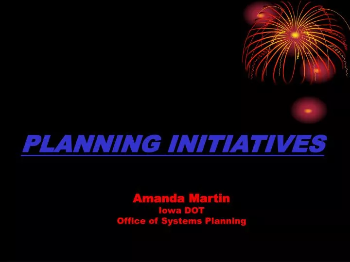 planning initiatives