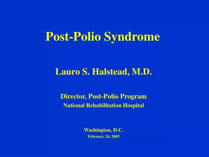 post polio syndrome