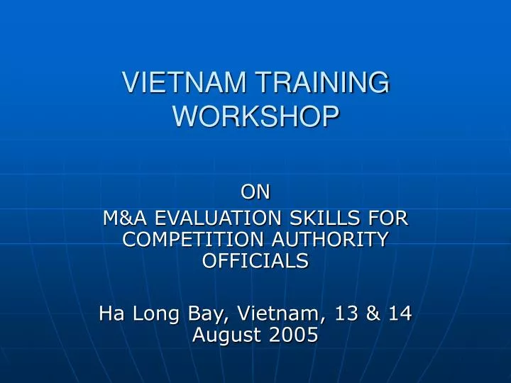 vietnam training workshop