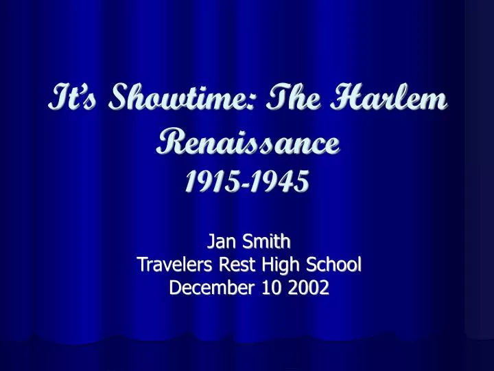 it s showtime the harlem renaissance 1915 1945