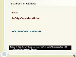 Module 3 Safety Considerations
