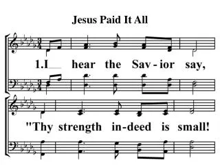 Jesus Paid It All