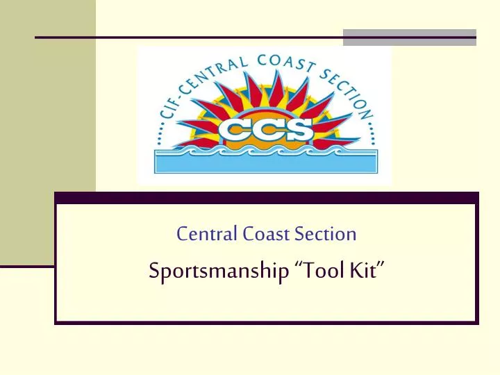 central coast section sportsmanship tool kit
