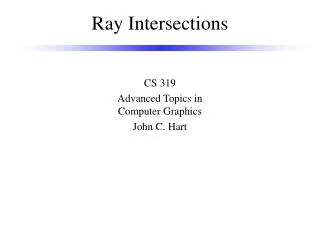 Ray Intersections