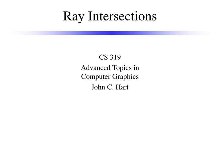 ray intersections