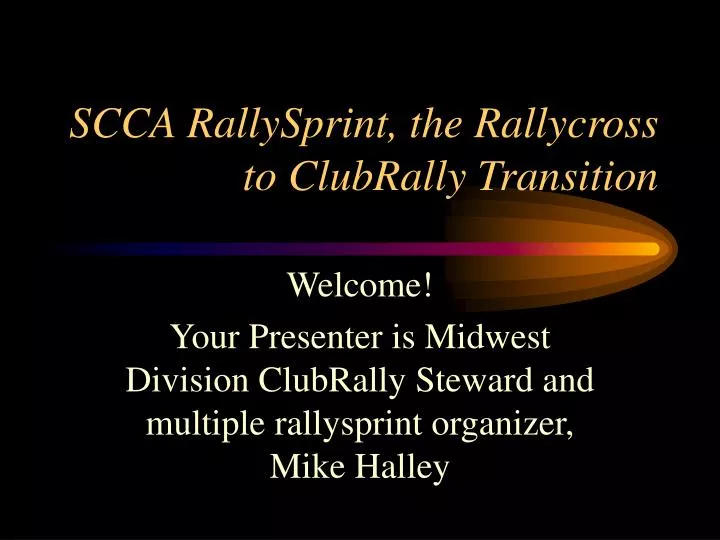 scca rallysprint the rallycross to clubrally transition