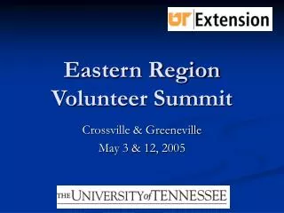 Eastern Region Volunteer Summit
