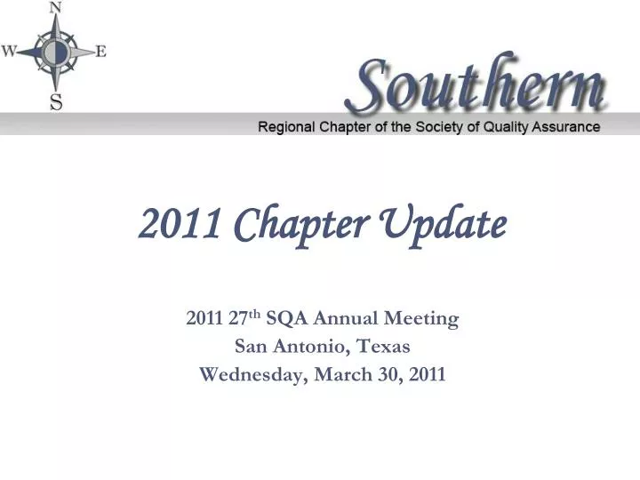 2011 chapter update