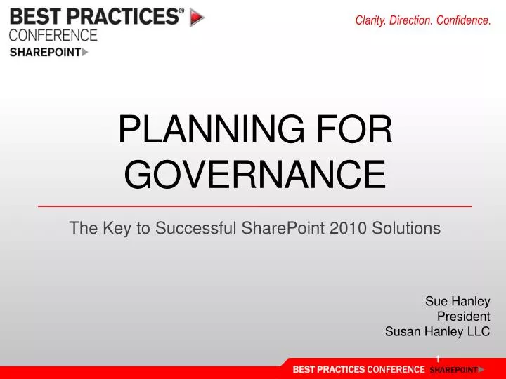 planning for governance