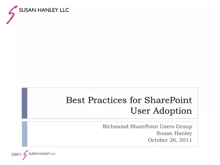 best practices for sharepoint user adoption