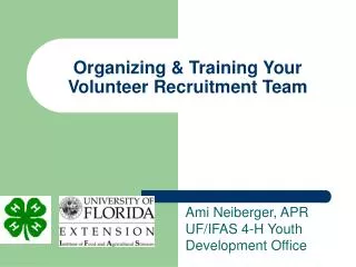 Organizing &amp; Training Your Volunteer Recruitment Team