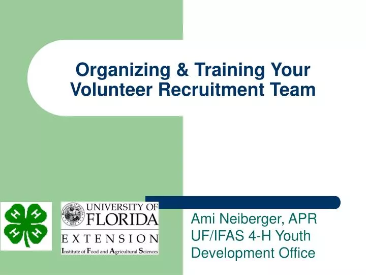 organizing training your volunteer recruitment team