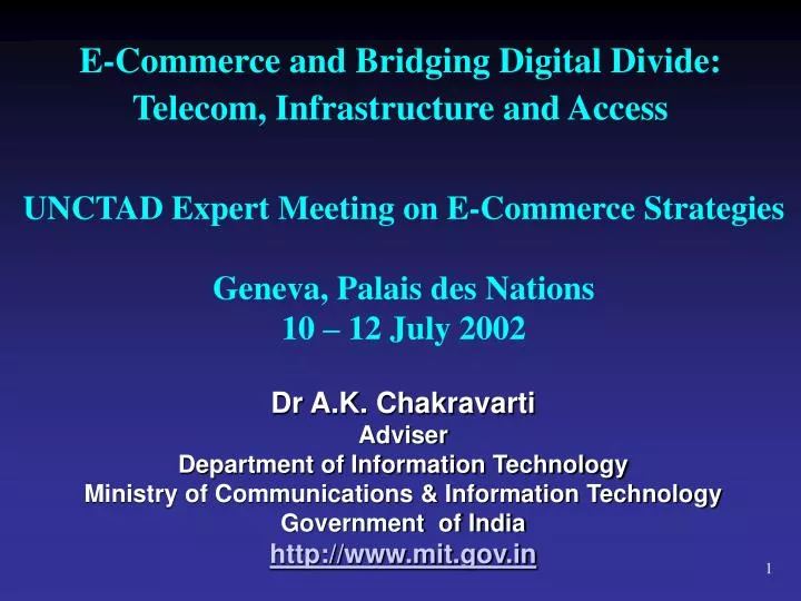 e commerce and bridging digital divide telecom infrastructure and access