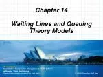 Waiting Lines and Queuing Theory Models