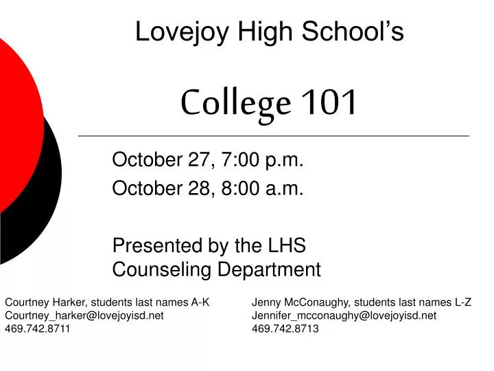 lovejoy high school s college 101