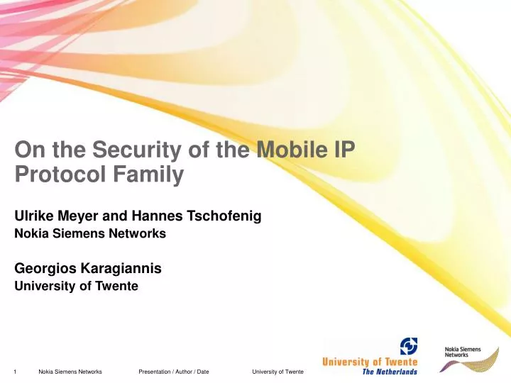 on the security of the mobile ip protocol family