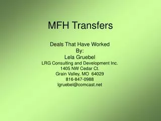 MFH Transfers