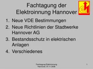 Fachtagung der Elektroinnung Hannover
