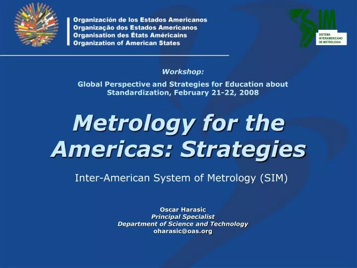 metrology for the americas strategies