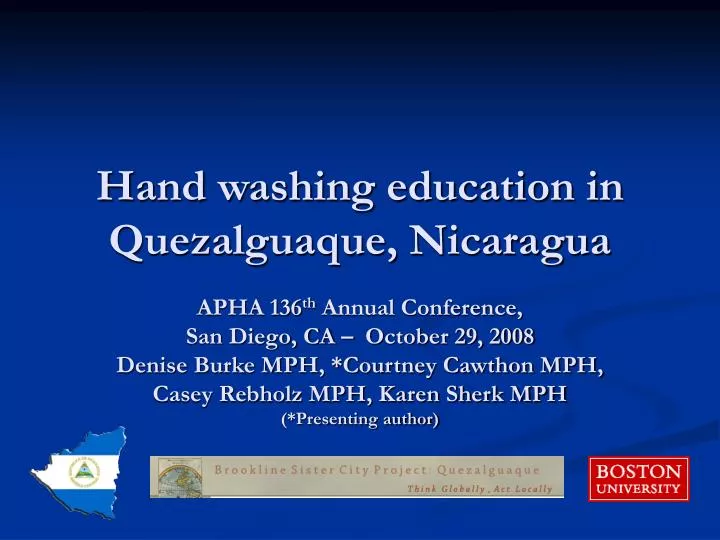 hand washing education in quezalguaque nicaragua
