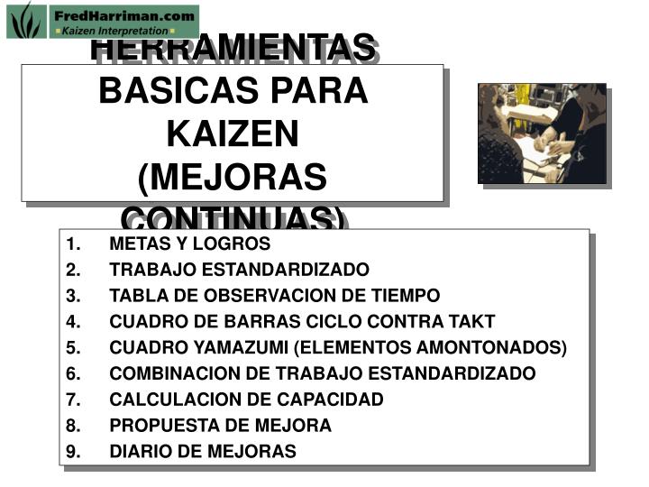 herramientas basicas para kaizen mejoras continuas