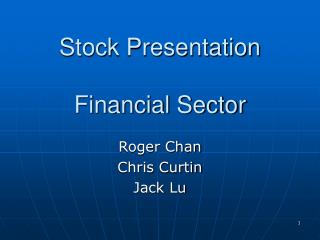 Stock Presentation Financial Sector
