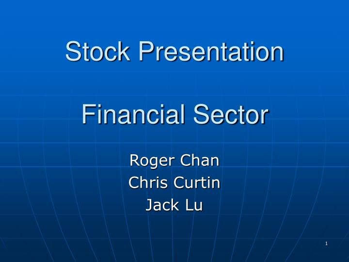 stock presentation financial sector