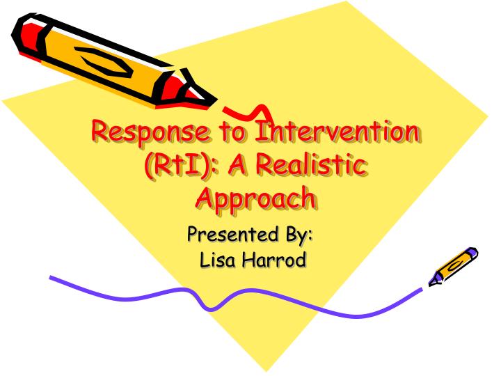 response to intervention rti a realistic approach