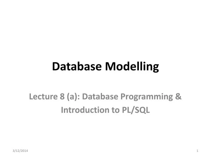 database modelling