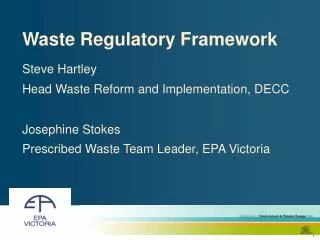 Waste Regulatory Framework