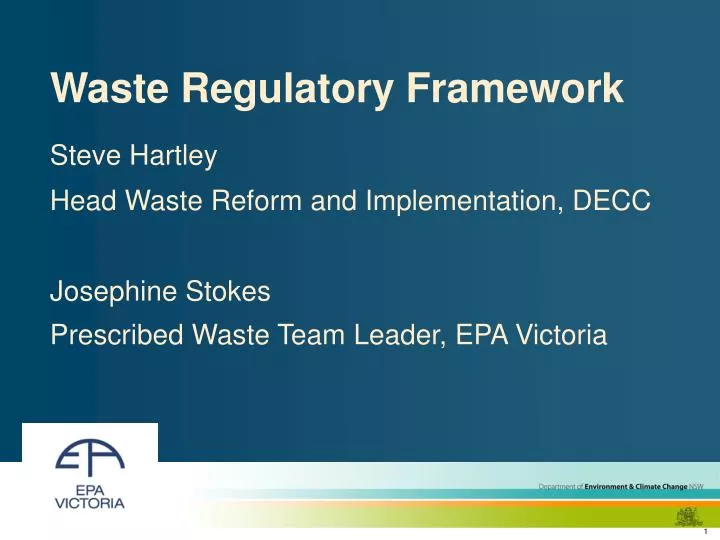 waste regulatory framework