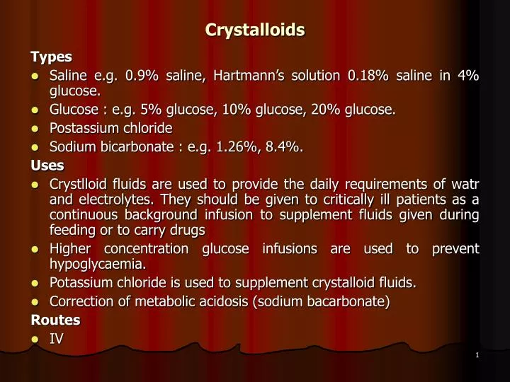 crystalloids