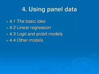 4. Using panel data
