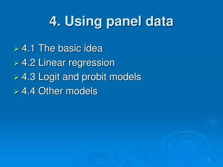 4 using panel data