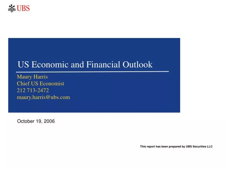 us economic and financial outlook