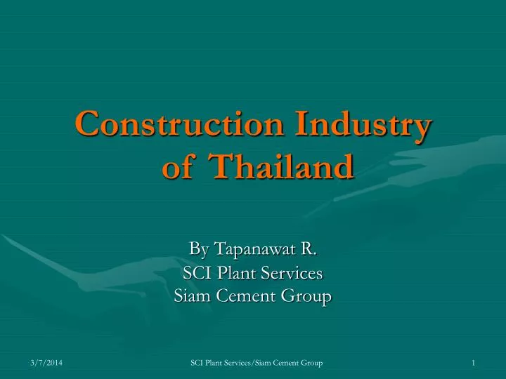 construction industry of thailand