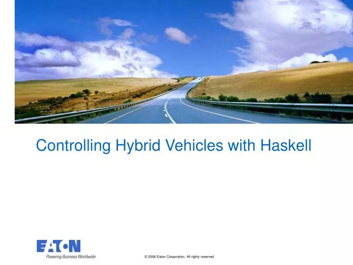 controlling hybrid vehicles with haskell
