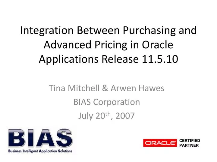 integration between purchasing and advanced pricing in oracle applications release 11 5 10