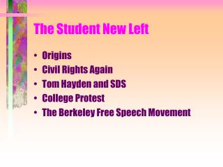 The Student New Left