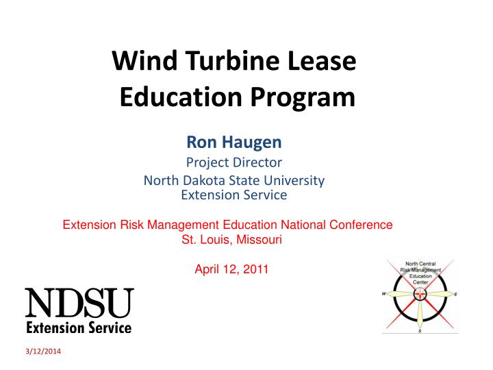 wind turbine lease education program