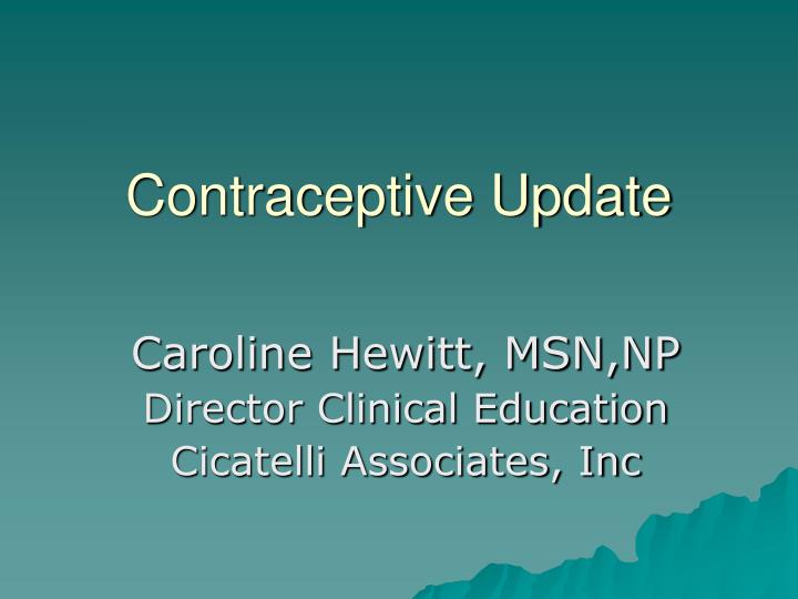 contraceptive update