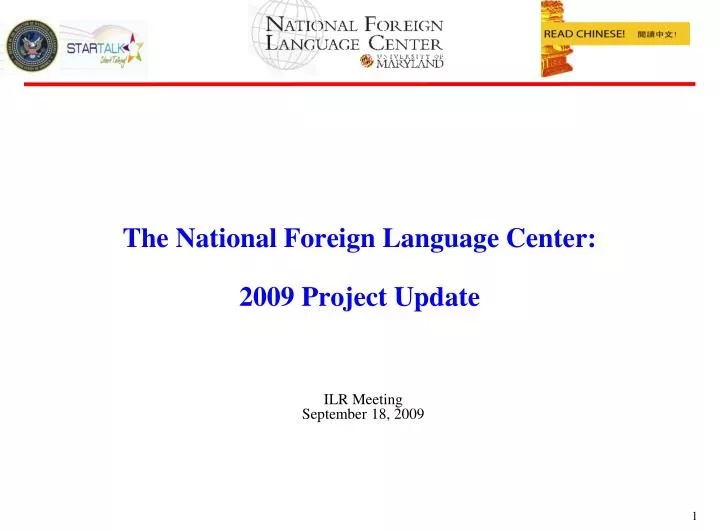the national foreign language center 2009 project update