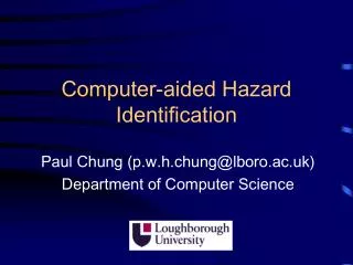 Computer-aided Hazard Identification
