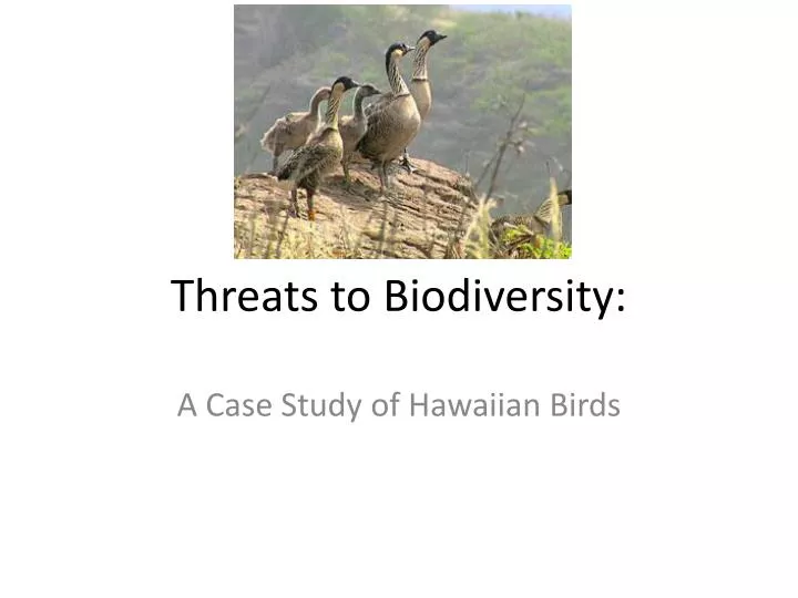 threats to biodiversity