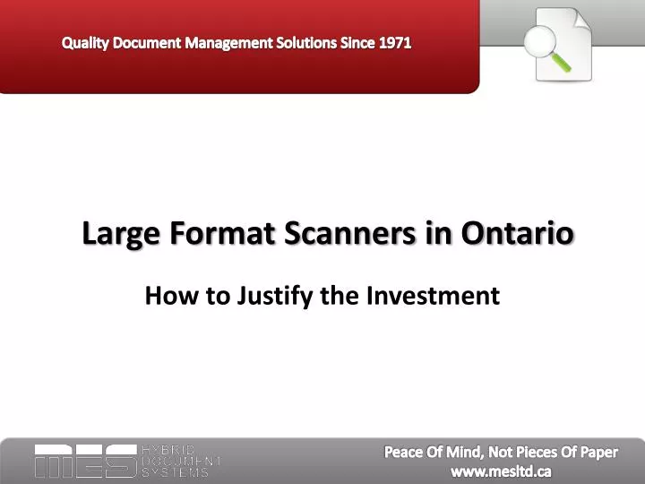 large format scanners in ontario